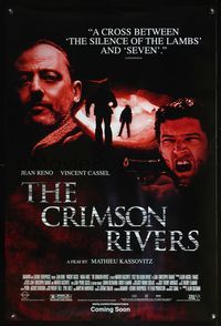 4m363 CRIMSON RIVERS DS advance 1sh '00 Les Rivieres pourpres, Jean Reno, Vincent Cassel!