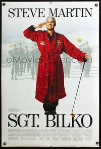 4m734 SGT. BILKO DS 1sh '96 great image of Steve Martin in robe w/golf club!