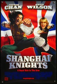 4m736 SHANGHAI KNIGHTS DS int'l 1sh '03 Jackie Chan & Owen Wilson, kung fu comedy!