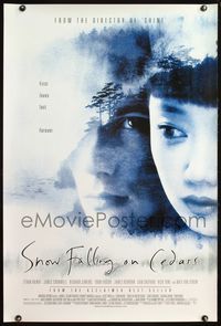 4m750 SNOW FALLING ON CEDARS DS 1sh '99 Scott Hicks directed, cool close-up of Ethan Hawke!