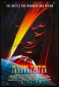 4m755 STAR TREK: INSURRECTION DS advance 1sh '98 Patrick Stewart as Captain Jean-Luc Picard!