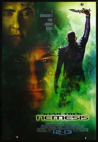 4m756 STAR TREK: NEMESIS DS advance 1sh '02 Patrick Stewart, Jonathan Frakes, Brent Spiner