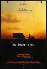 4m759 STRAIGHT STORY DS 1sh '99 David Lynch, Walt Disney, Richard Farnsworth