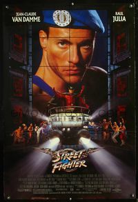 4m760 STREET FIGHTER 1sh '94 Jean-Claude Van Damme, Raul Julia in his final role!