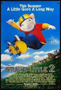 4m762 STUART LITTLE 2 DS advance 1sh '02 Michael J. Fox as the voice of tiny mouse!