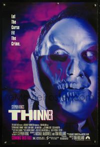 4m774 THINNER DS advance 1sh '96 Stephen King, wild horror image of skeleton man!