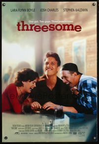 4m776 THREESOME DS 1sh '94 Lara Flynn Boyle, Stephen Baldwin & Josh Charles!