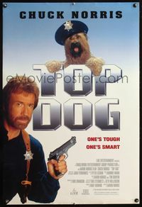 4m782 TOP DOG DS 1sh '95 Chuck Norris w/wacky dog policeman!