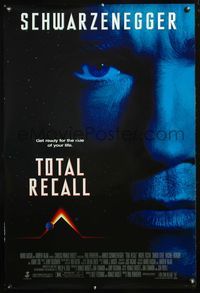 4m784 TOTAL RECALL DS 1sh '90 Paul Verhoeven, Arnold Schwarzenegger, Sharon Stone