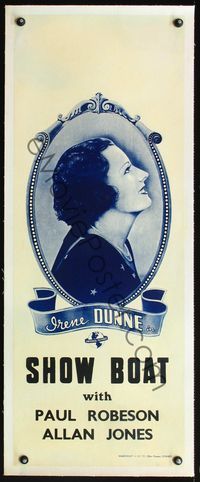 4r149 SHOW BOAT linen 15x40 Aust daybill '36 wonderful profile of pretty Irene Dunne, James Whale