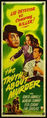 4w687 TRUTH ABOUT MURDER insert '46 District Attorney vs. his own wife in court, film noir!