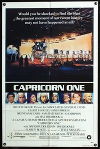 4x113 CAPRICORN ONE 1sh '78 Elliott Gould, O.J. Simpson, what if the moon landing never happened!