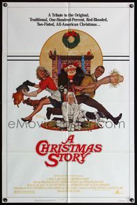 4x124 CHRISTMAS STORY 1sh '83 best classic X-mas movie, great art by Robert Tanenbaum!