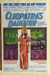 4x130 CLEOPATRA'S DAUGHTER 1sh '60 Il Sepolcro dei re, great art of sexy Debra Paget!