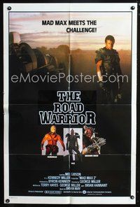 4x585 MAD MAX 2: THE ROAD WARRIOR 1sh '81 Mel Gibson returns as Mad Max, Humungus, different image!