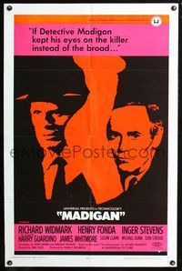 4x589 MADIGAN 1sh '68 Richard Widmark, Henry Fonda, Don Siegel!