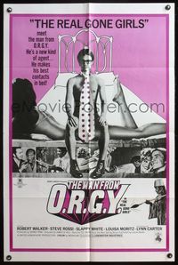 4x598 MAN FROM O.R.G.Y. 1sh '70 he's a new kind of agent that makes his best contacts in bed!