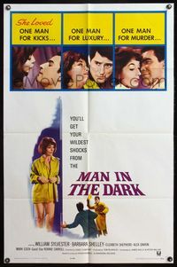 4x600 MAN IN THE DARK 1sh '65 he loved her knowing she would kill him like a black widow spider!