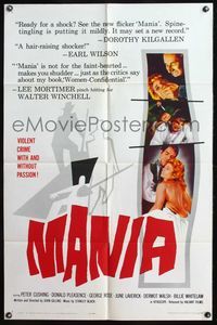 4x626 MANIA 1sh '60 Peter Cushing commits a violent crime with and without passion!