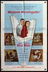 4x637 MARJORIE MORNINGSTAR 1sh '58 Gene Kelly, Natalie Wood, from Herman Wouk's novel!