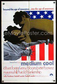 4x649 MEDIUM COOL int'l 1sh '69 Haskell Wexler's X-rated 1960s counter-culture classic!