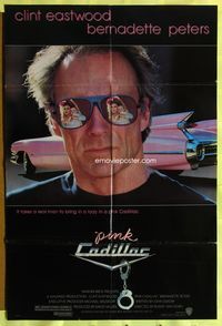 4x749 PINK CADILLAC 1sh '89 Clint Eastwood is a real man wearing really cool shades!