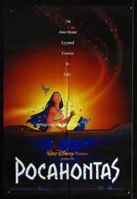 4x758 POCAHONTAS 1sh '95 Walt Disney, Mel Gibson, Native American Indians!