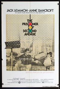 4x766 PRISONER OF SECOND AVENUE 1sh '75 it's snowing in Jack Lemmon & Anne Bancroft's apartment!