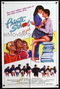 4x770 PRIVATE SCHOOL 1sh '83 Phoebe Cates, Matt Modine, wacky & sexy art!