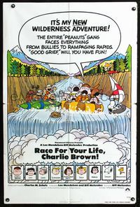 4x773 RACE FOR YOUR LIFE CHARLIE BROWN int'l 1sh '77 Charles M. Schulz, Snoopy, Peanuts!