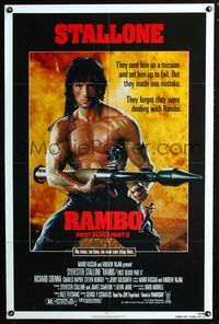 4x779 RAMBO FIRST BLOOD PART II 1sh '85 no man, no law, no war can stop Sylvester Stallone!