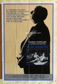 4x781 REAR WINDOW 1sh R83 Alfred Hitchcock, voyeur Jimmy Stewart & sexy Grace Kelly!