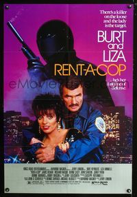 4x785 RENT-A-COP 1sh '88 Burt Reynolds protects Liza Minelli from motorcycle helmet-wearing killer!