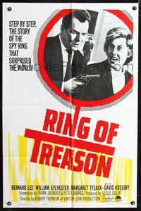 4x790 RING OF TREASON 1sh '64 Bernard Lee, William Sylvester, Margaret Tyzack