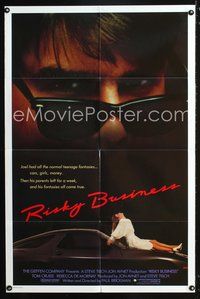 4x792 RISKY BUSINESS int'l 1sh '83 classic close up image of Tom Cruise in cool shades!