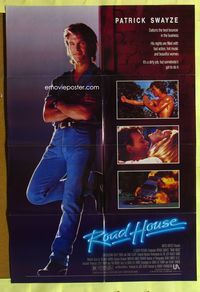 4x793 ROAD HOUSE 1sh '89 full-length Patrick Swayze is the best bouncer in the business!