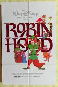 4x796 ROBIN HOOD 1sh R82 Walt Disney cartoon, the way it REALLY happened!