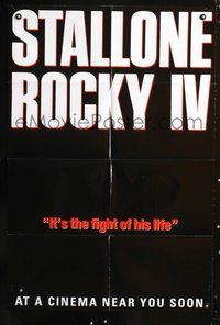 4x801 ROCKY IV teaser 1sh '85 Sylvester Stallone as Rocky Balboa, the fight of his life!