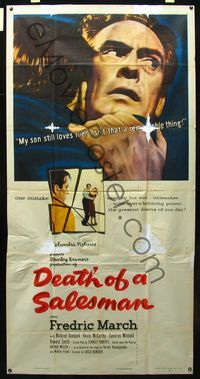 5b143 DEATH OF A SALESMAN 3sh '52 Fredric March as Willy Loman, from Arthur Miller's play!