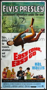 5b155 EASY COME, EASY GO 3sh '67 scuba diver Elvis Presley looking for adventure & fun!