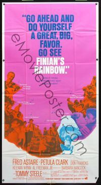 5b165 FINIAN'S RAINBOW 3sh '68 Fred Astaire, Petula Clark, directed by Francis Ford Coppola!