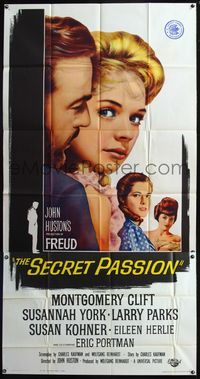 5b175 FREUD 3sh '63 John Huston directed, Montgomery Clift, Susannah York, The Secret Passion!