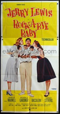 5b296 ROCK-A-BYE BABY 3sh '58 Jerry Lewis with Marilyn Maxwell, Connie Stevens, and triplets!