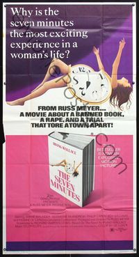 5b304 SEVEN MINUTES 3sh '71 sexmaster Russ Meyer, completely different art of naked girl & clock!