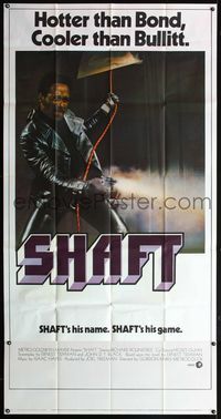 5b305 SHAFT 3sh '71 classic image of tough Richard Roundtree shooting gun!