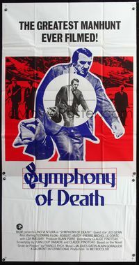 5b309 SILENT ONE 3sh '73 Lino Ventura in the greatest manhunt ever filmed, Symphony of Death!