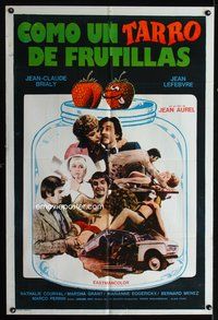 5b401 COMME UN POT DE FRAISES Argentinean '74 Jean-Claude Brialy, wacky French comedy!