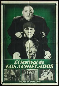 5b420 EL FESTIVAL DE LOS 3 CHIFLADOS Argentinean '60s images of The 3 Stooges, Moe, Larry & Curly!