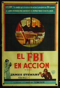 5b430 FBI STORY Argentinean '59 great images of detective Jimmy Stewart & Vera Miles!