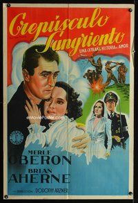 5b434 FIRST COMES COURAGE Argentinean '43 Merle Oberon, Brian Aherne, directed by Dorothy Arzner!